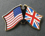 GREAT BRITAIN BRITISH UK / USA COMBO FLAG LAPEL PIN BADGE 7/8 INCH - £4.50 GBP