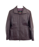 Excelled Collection Mens Size Medium Red Wine Burgundy Leather Bomber Ja... - $128.61 CAD