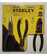 Stanley 3 Pack Pliers Slip Joint Diagonal Long Nose Cutting Hand Tool Ki... - $433.74 MXN