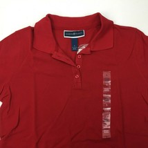 Macy&#39;s Karen Scott Women&#39;s Polo Red Amore Short Sleeve Top T-Shirt Small - £15.70 GBP