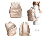 NWB Michael Kors Rae Medium Quilted Nylon Rose Gold Backpack 35F1G5RB6M ... - $117.80