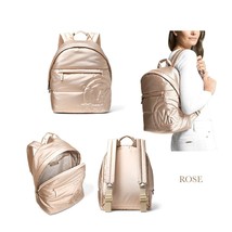 NWB Michael Kors Rae Medium Quilted Nylon Rose Gold Backpack 35F1G5RB6M ... - £94.16 GBP