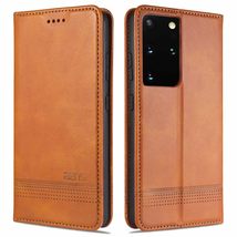 for Samsung Galaxy S24 Plus (Color: Light Brown) Stylish case Leather Wa... - $976.09 MXN