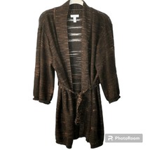 Charter Club Woman Brown and Bronze Belted Sweater Cardigan Duster Size 0X - £15.82 GBP