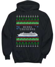 Merry Cruisemas Cruise Ship Ugly Christmas Sweater Jumper - Hoodie - £30.64 GBP+