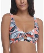 $67 Body Glove Women&#39;s Standard May Bikini Top Peekaboo Front Bow Red Si... - $37.74 CAD