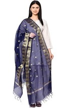 Women Scarf Poly Silk  Banarasi Silk Zari Dupatta Free Shipping - £12.75 GBP