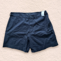 Abercrombie &amp; Fitch Linen-Blend Plain front Short in Navy Blue Men size 38 - £41.87 GBP