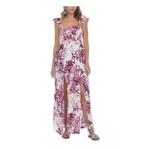 Raviya Printed Smocked Cover-Up Maxi Dress, Size Large - $27.72