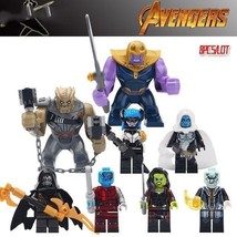 8pcs Avengers Infinity War Endgame Thanos Supergiant Nebula Dwarf Minifigures - £15.55 GBP