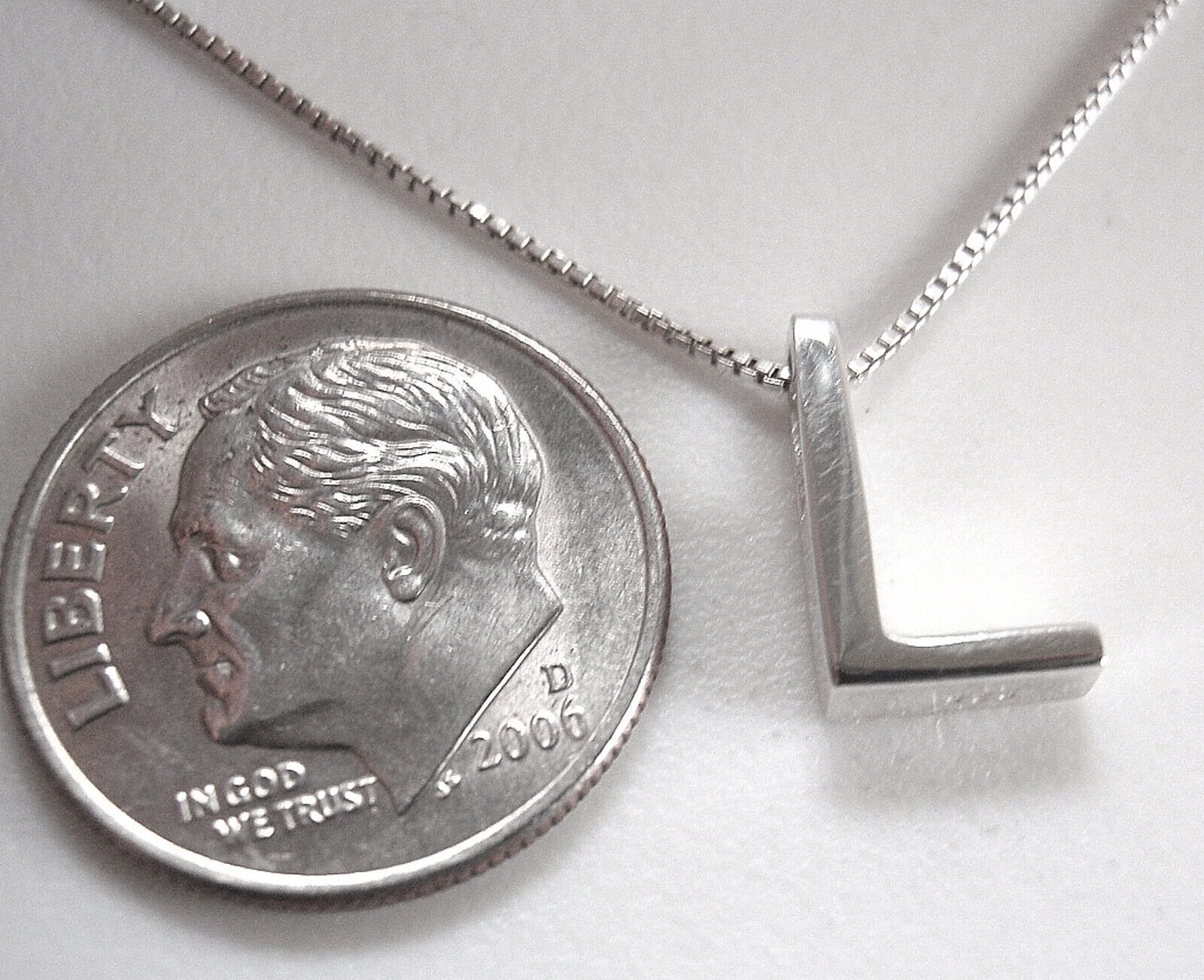 Letter L 925 Sterling Silver Necklace   Simple Powerful and Beautiful    small