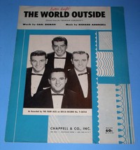 The Four Aces Sheet Music The World Outside Vintage 1958 Chappell Co. Inc. - £15.04 GBP