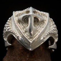 Perfectly crafted Men&#39;s Crusader Cross Ring Knights Templar - Sterling Silver - £54.05 GBP