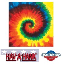 Hav-A-Hank Rainbow Burst Tie Dye Bandana Head Neck Wrap Scarf Face Mask Cover - £7.05 GBP