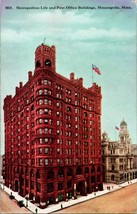 Vintage Postcard Metropolitan Life and Post Office Buildings Minneapolis MN  - £3.07 GBP