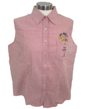 Mainsteet Disney Woman Vtg blouse Tigger soccer mom 14W-16W embroidered buttonup - £35.03 GBP