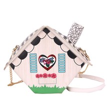 Boutique De FGG Novelty Designer Handbags House Shape Women Crossbody Bag Faux L - £41.26 GBP