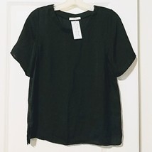 New With Tags Le Lis Black &amp; Gray Short Sleeve Blouse Size Small - £12.45 GBP