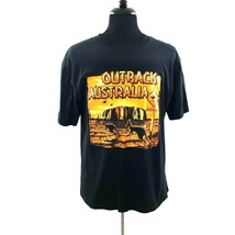 Australia Short Sleeve Mens Shirt XXL Kangaroo Crossing Black Orange Travel - £14.47 GBP