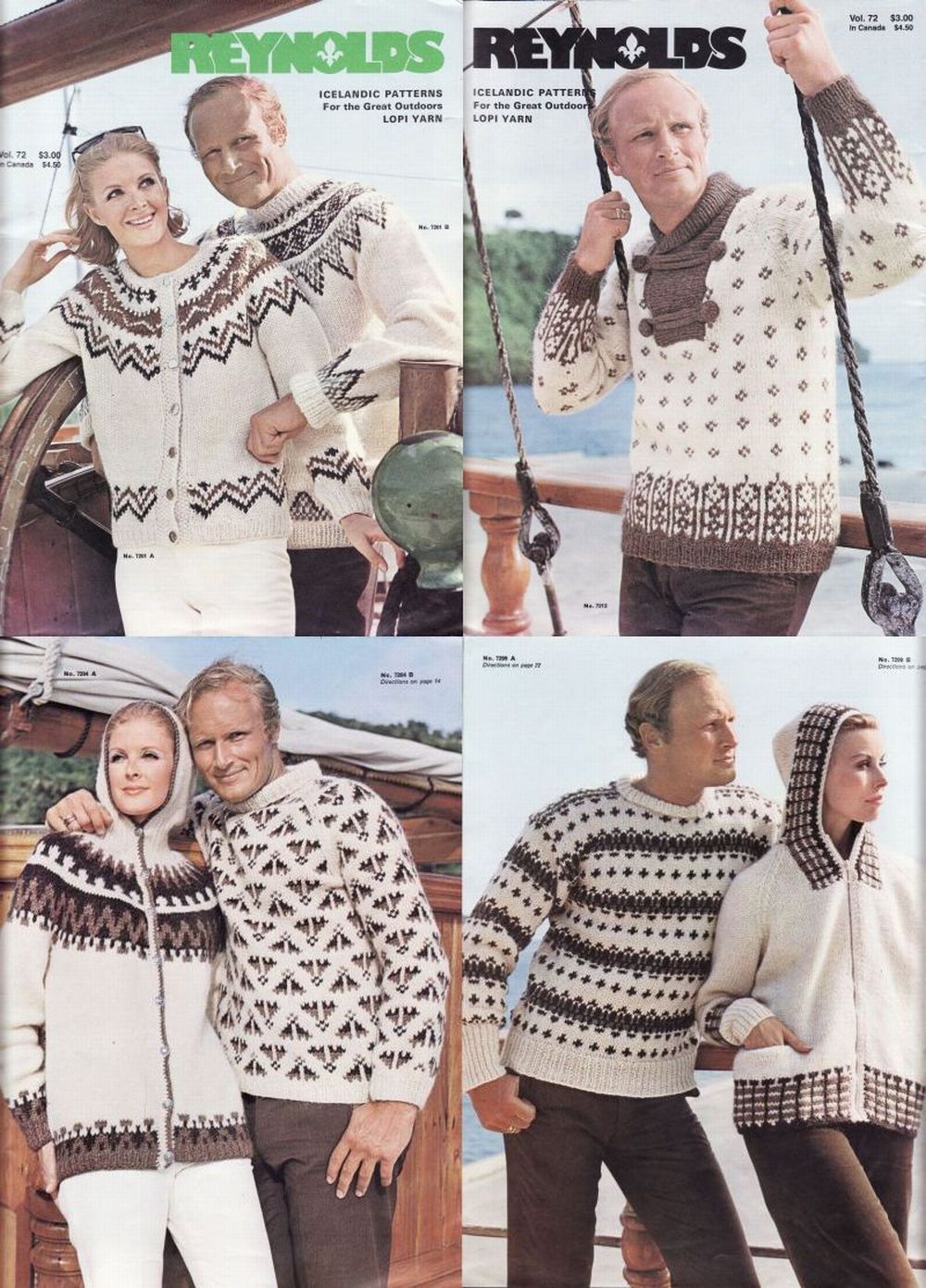 Vintage Men Women Icelandic Reynolds LOPI Knitting Sweater Patterns 30-46 V72 - $18.99