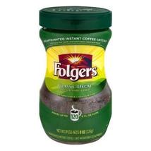 Folgers, Classic Decaf, Instant Coffee, 8oz Canister (Pack of 3) - $49.47