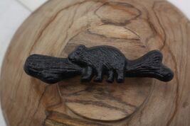 Cast Iron Rustic Western Black Bear Drawer Cabinet Door Pulls Hardware 1... - €46,02 EUR