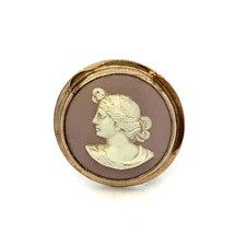 Vintage Signed Sterling Silver Pink Wedgwood Inspired Design Cameo Ring sz 5 1/2 - £43.65 GBP