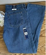 George Mens Straight Leg Jeans Mid Wash Regular Fit Denim Size 34x32 - $179.89 MXN