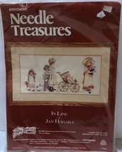 VTG Needle Treasures &quot;In Line&quot; 20&quot; x 10&quot; Stitchery by Jan Hagara #00565 Crewel - $19.79