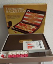 Tournament Backgammon Vintage Board Game by Milton Bradley 1973 Edition COMPLETE - £17.80 GBP