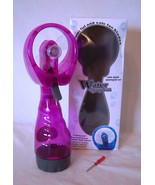 WATER SPRAY FAN with SAFE FAN BLADES and WIDE OPEN MOUTH 11&quot; TALL PURPLE... - £4.66 GBP