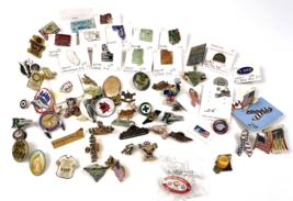 Vintage Pin Lot Collectible Lapel Travel Tourist Souvenir Cities States - £37.77 GBP