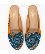 Mule, Slip on - Orange &amp; Turquoise - $197.00