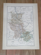 1887 Antique Original Map Of Department Of Loire ST-ETIENNE / France - £21.03 GBP