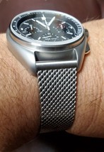 20mm Braided Stainless Mesh Band For Bulova Lunar Pilot No Time To Die 007 - $119.00