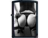 Zippo Lighter - View From Behind Black &amp; White Black Matte - 853269 - $32.38