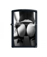 Zippo Lighter - View From Behind Black &amp; White Black Matte - 853269 - £25.88 GBP