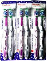 3 Pack-Plackers Toothbrushes Multi-Height Bristles/Unique Polishing /Sem... - $12.86