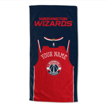 Washington Wizards OFFICIAL NBA Jersey Personalized Beach Towel  - $931.81 MXN