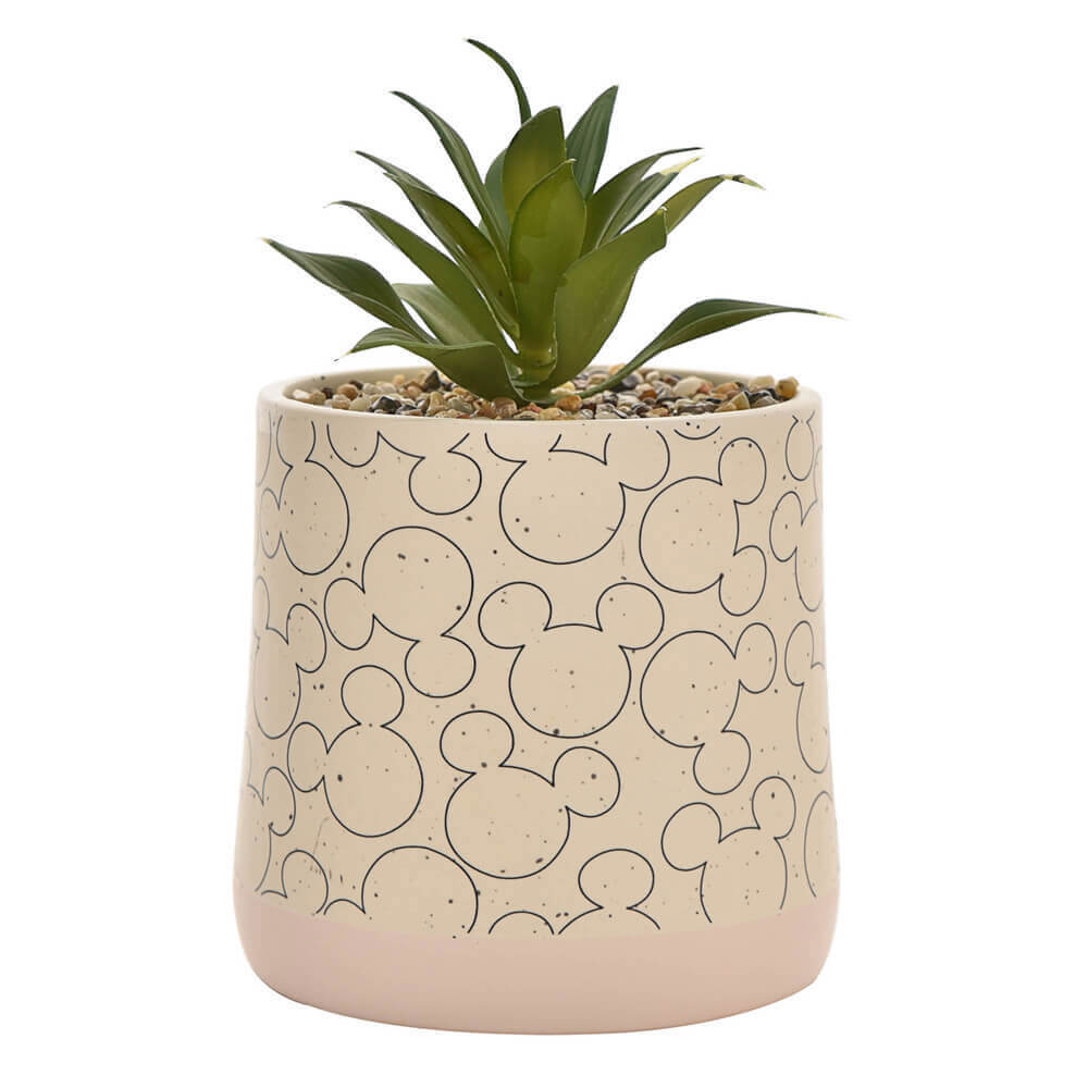 Disney Mickey Ceramic Planter with Faux Plant - $50.85