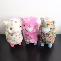 3pc Kellytoy 2016 Llama Colorful Soft Plush Collectible Stuffed Animals - £6.76 GBP