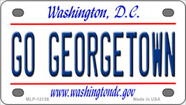 Go Georgetown Washington DC Novelty Mini Metal License Plate Tag - £11.72 GBP