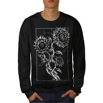 Wellcoda Sunflower Mens Sweatshirt, Helianthus Casual Pullover Jumper - £24.11 GBP+