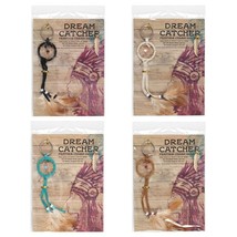 BOHO/1ST CAR/GIFT Native American Dreamcatcher Keyring- H20cm X W6cm X D1cm - £4.27 GBP