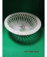 HEREND HUNGARY WHITE LACED BORDER VANITY DISH [91] - €37,99 EUR