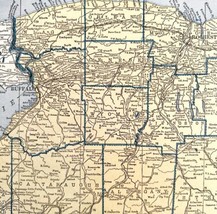 Map Western New York 1938 Buffalo Rochester Atlas United States Print DWU7 - £27.86 GBP