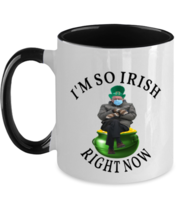 St Patrick&#39;s Day Mugs I&#39;m So IRISH Right Now Bernie Sanders Black-2T-Mug  - £14.11 GBP