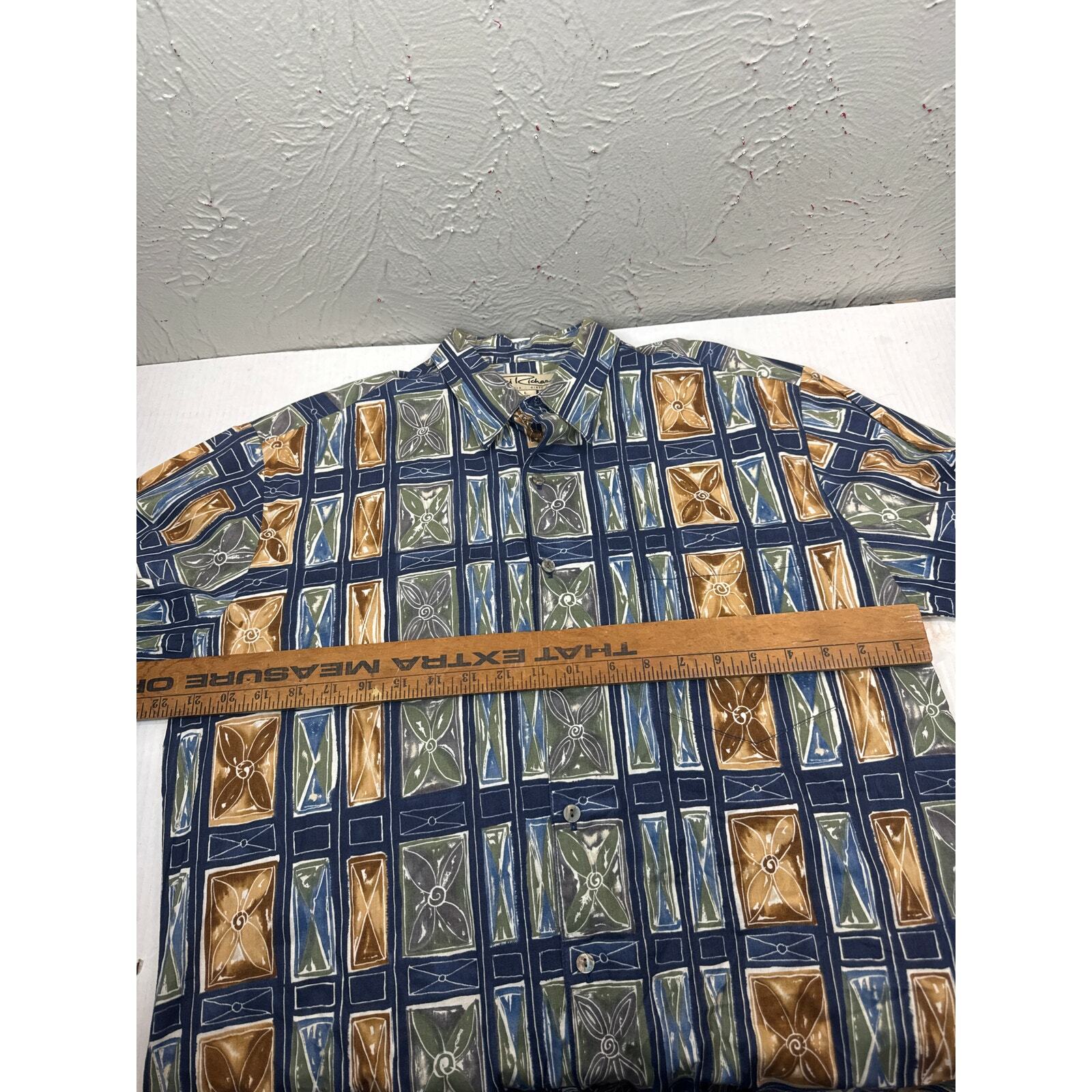 Tori Richard Honolulu Mens Cotton Hawaiian Shirt Made In USA Size Large  Item image 4