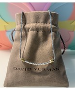 David Yurman Station Double &quot;X&quot; Necklace 18K/750 Gold &amp; 925 Sterling Silver - $824.09 CAD