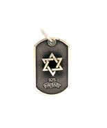 Vintage men&#39;s hexagon star dog tag, gothic  star of David s925 sterling ... - £70.38 GBP